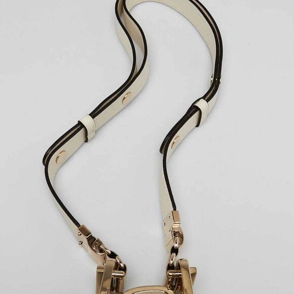 Gucci White Leather Vintage Web Small Attache Crossbody Bag - Picture 9 of 12